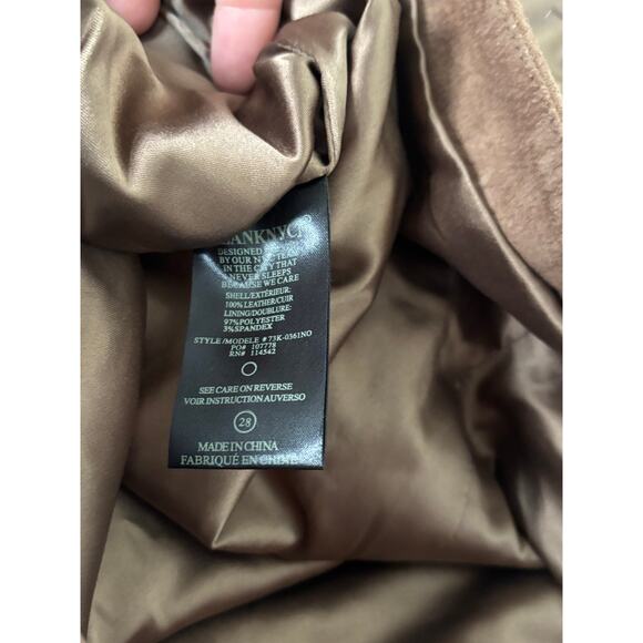Blank NYC Brown Suede 100% Leather Mini Skirt Women's Size 28 - Picture 10 of 10